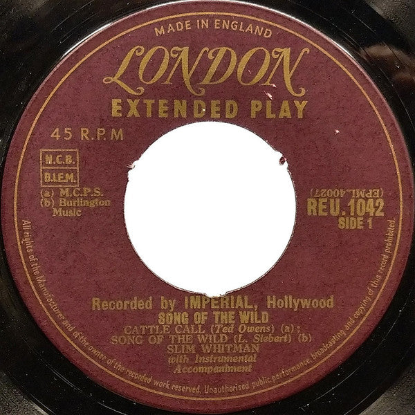 Slim Whitman : Song Of The Wild (7", EP)