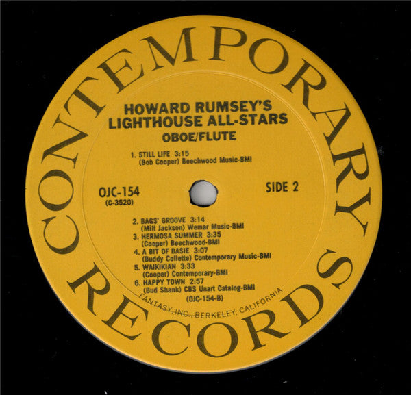 Howard Rumsey's Lighthouse All-Stars : Volume 4, Oboe/Flute (LP, Album, Mono, RE)