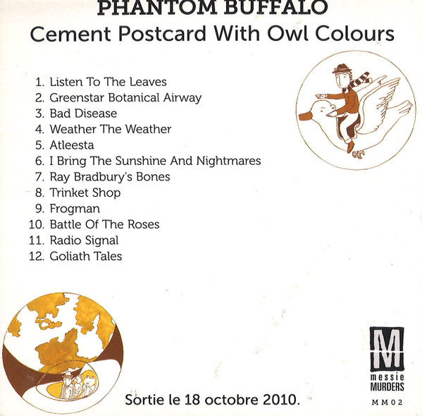 Phantom Buffalo : Cement Postcard With Owl Colours (CD, Album, Promo)
