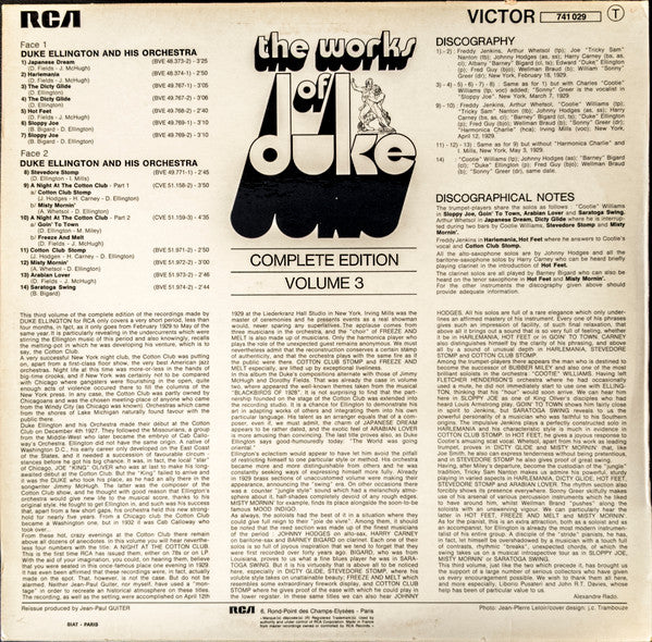 Duke Ellington And His Orchestra : The Works Of Duke - Integrale Volume 3 (LP, Comp, Mono)