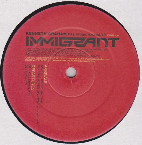 Kenneth Graham : Fire, Water, Machine EP (12", EP)