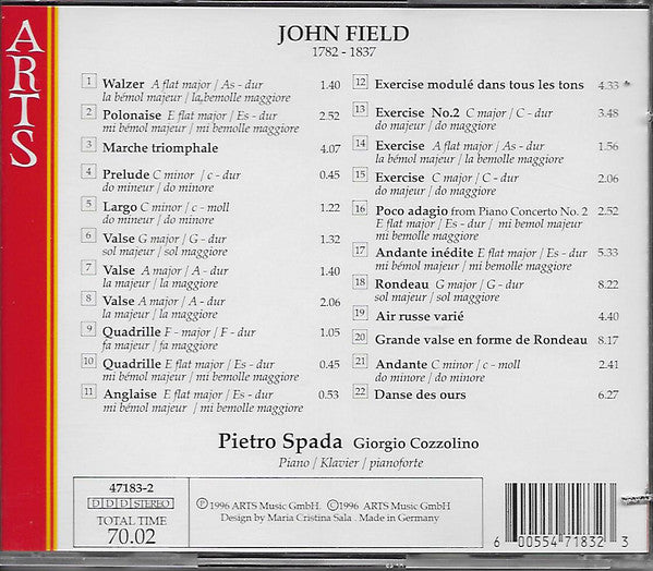 John Field (2), Pietro Spada : Various Compositions, Compositions For Piano Four Hands (CD, Album)
