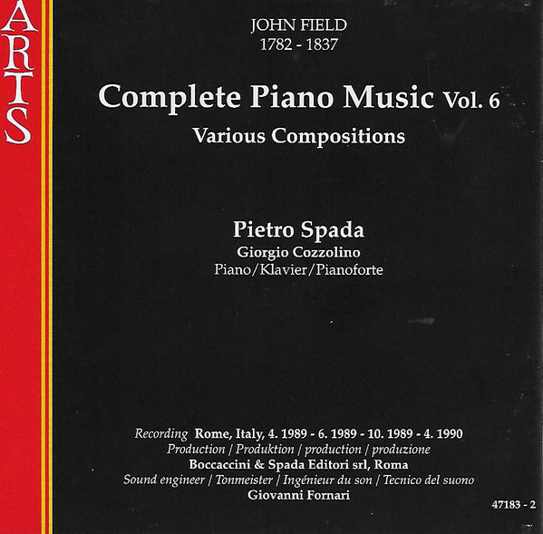 John Field (2), Pietro Spada : Various Compositions, Compositions For Piano Four Hands (CD, Album)