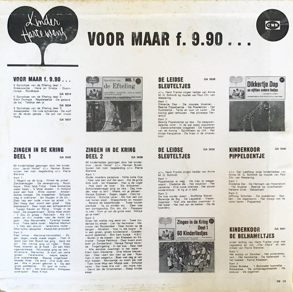 Kinderkoor Pippeloentje o.l.v. Ger Leeflang : Zingt Kinderliedjes van Annie M.G. Schmidt Op Muziek van Paul Chr. van Westering (LP, Album)