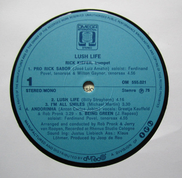 Rick Kiefer : Lush Life (LP, Album)
