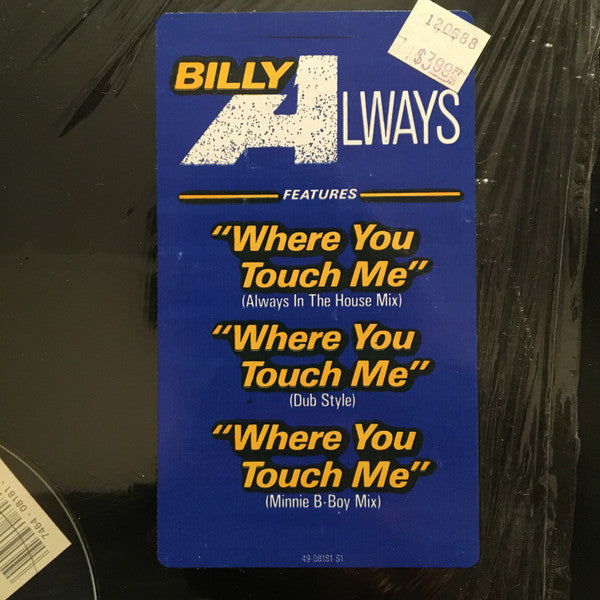 Billy Always : Where You Touch Me (12", Single)
