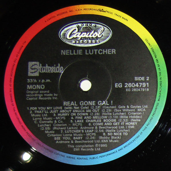 Nellie Lutcher : Real Gone Gal! (LP, Album, Comp, Mono)