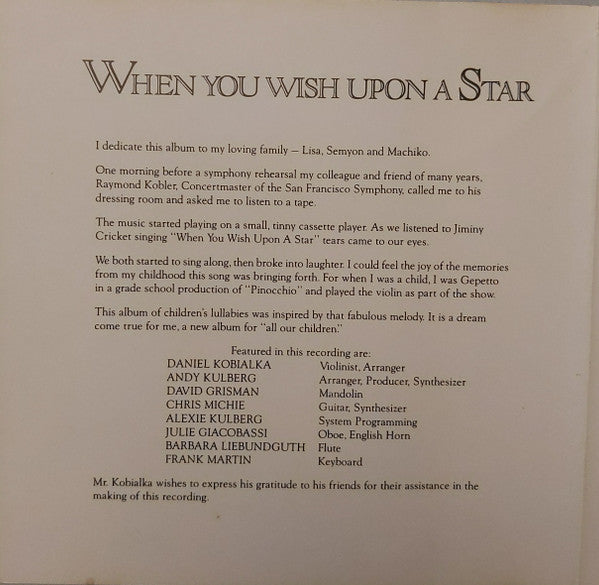 Daniel Kobialka : When You Wish Upon A Star (CD, Album)