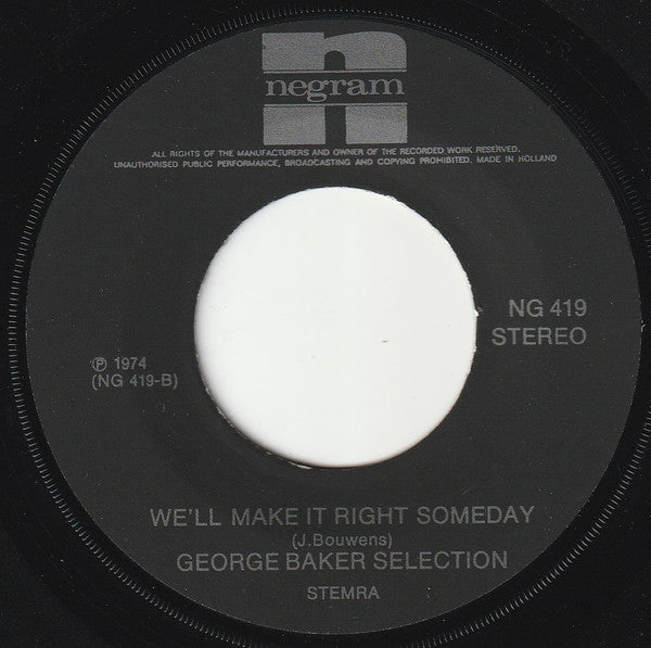 George Baker Selection : (Fly Away) Little Paraquayo (7", Single, Sil)