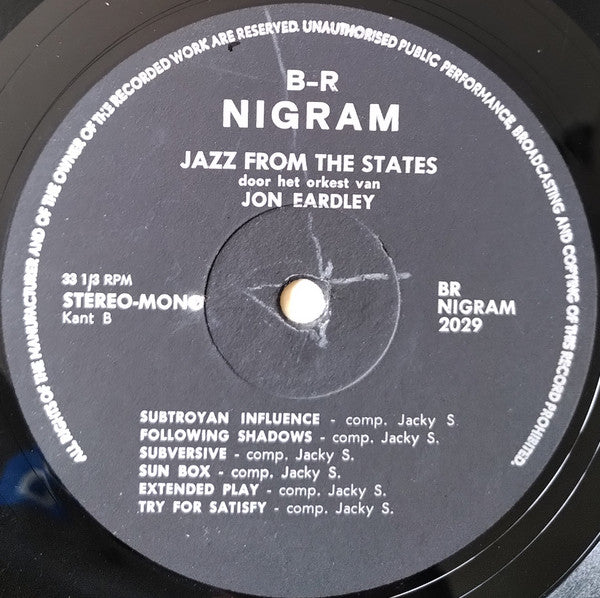 Jon Eardley : Jazz From The States (LP, Album, Bla)