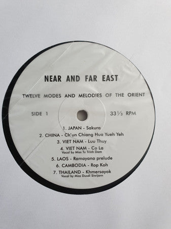 Lloyd Miller & Marilyn Miller (2) & Manucher Paydar & Dusdi Siwi Jarn & Tú Trinh Dàm : Near And Far East (LP, Album, RE)