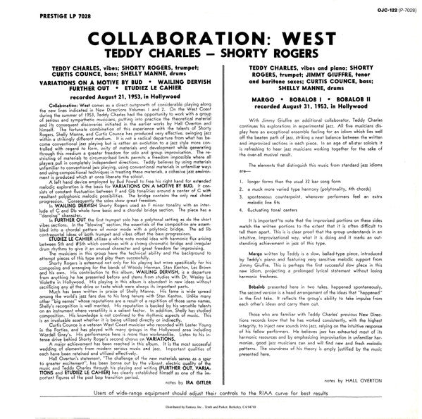 Teddy Charles / Shorty Rogers : Collaboration: West (LP, Comp, RE)