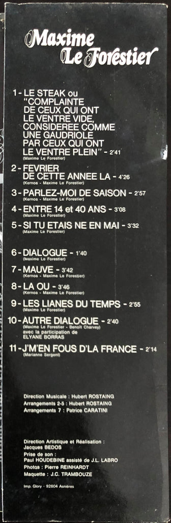 Maxime Le Forestier : Maxime Le Forestier (LP, Album, Gat)