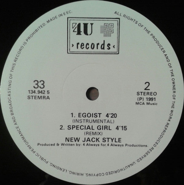 New Jack Style : Egoist (12")