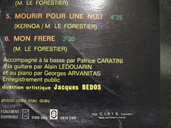 Maxime Le Forestier : Enregistrement Public (LP, Album, RE)