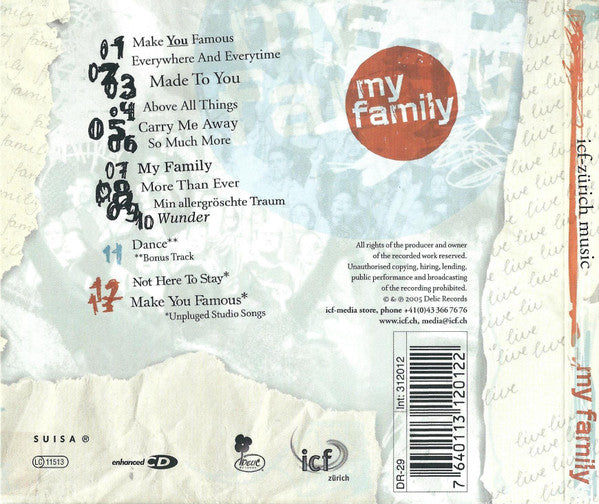 ICF-Zürich Music : My Family (CD, Enh)