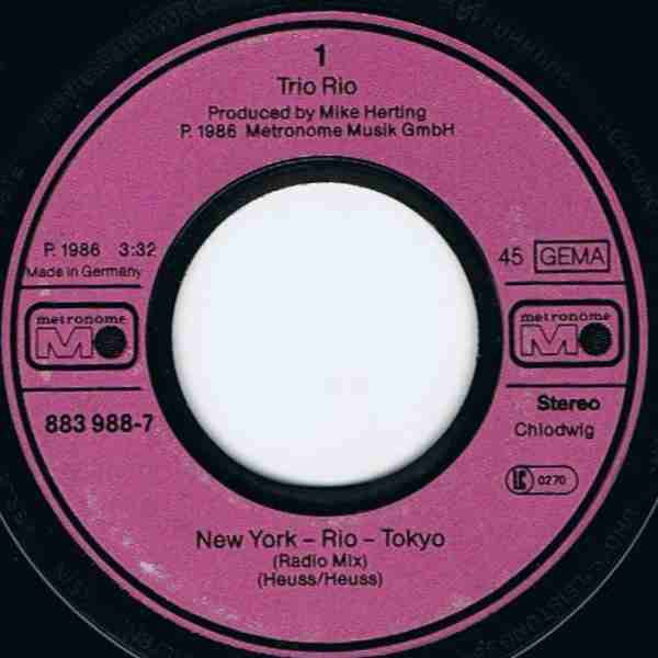 Trio Rio : New York - Rio - Tokyo (7", Single)