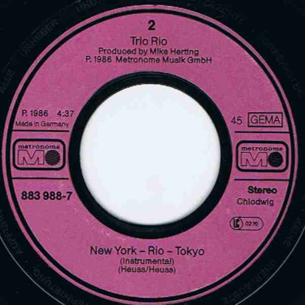 Trio Rio : New York - Rio - Tokyo (7", Single)