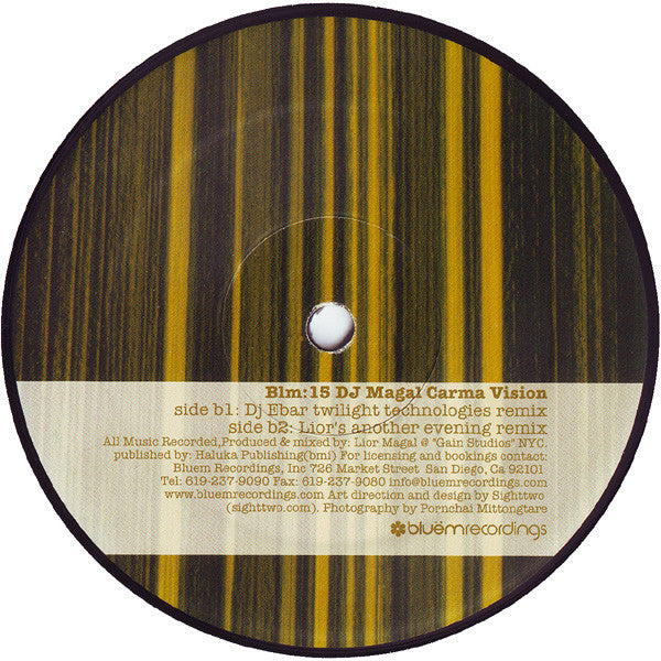 Lior Magal : Carma Vision (12")