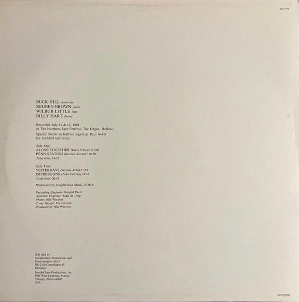 Buck Hill Quartet : Impressions (LP, Album)