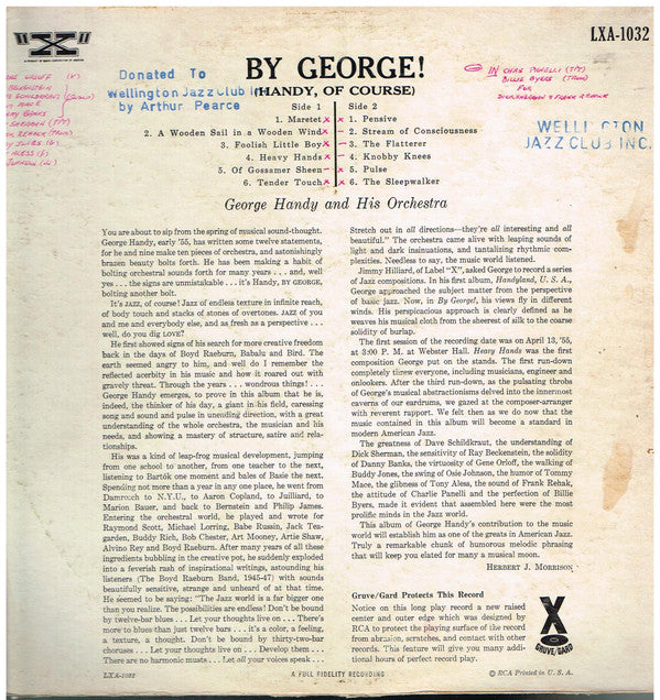 George Handy And His Orchestra, George Handy : By George ! (Handy, Of Course) (LP, Album, Mono)