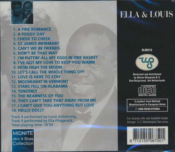Ella Fitzgerald & Louis Armstrong : Cheek To Cheek (CD, Comp, RE)