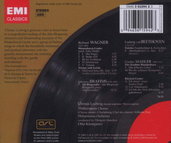 Richard Wagner, Johannes Brahms, Gustav Mahler, Ludwig van Beethoven : Great Recordings Of The Century (CD, Comp, RM)