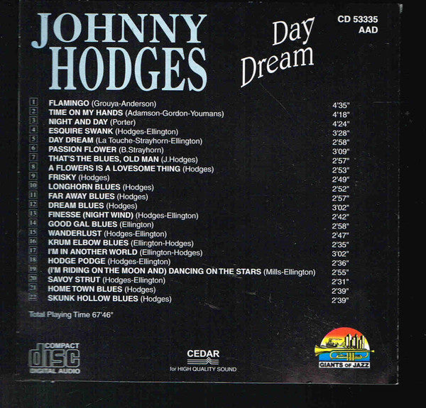 Johnny Hodges : Day Dream (CD, Album)