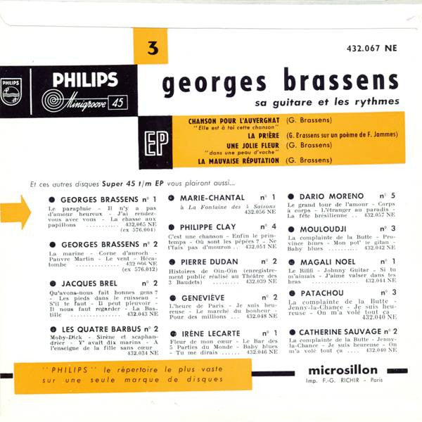 Georges Brassens : Nº 3 (7", EP)