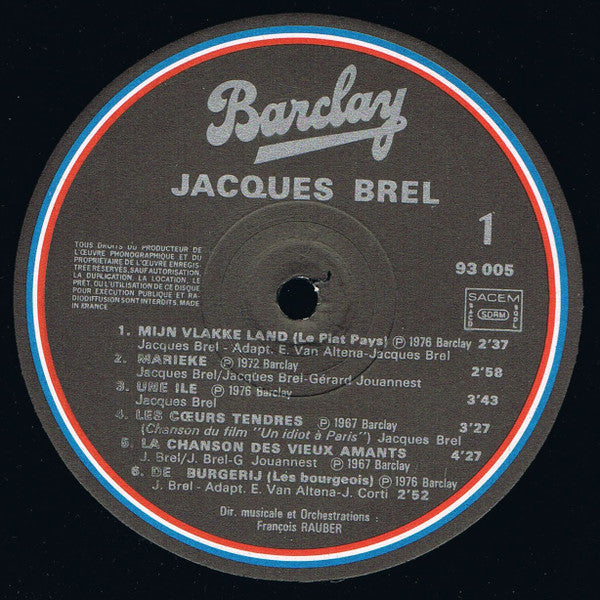 Jacques Brel : Zingt (LP, Comp)