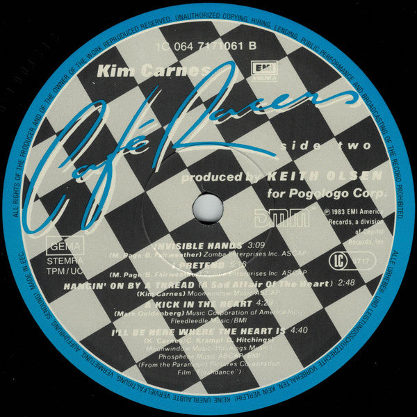 Kim Carnes : Café Racers (LP, Album)