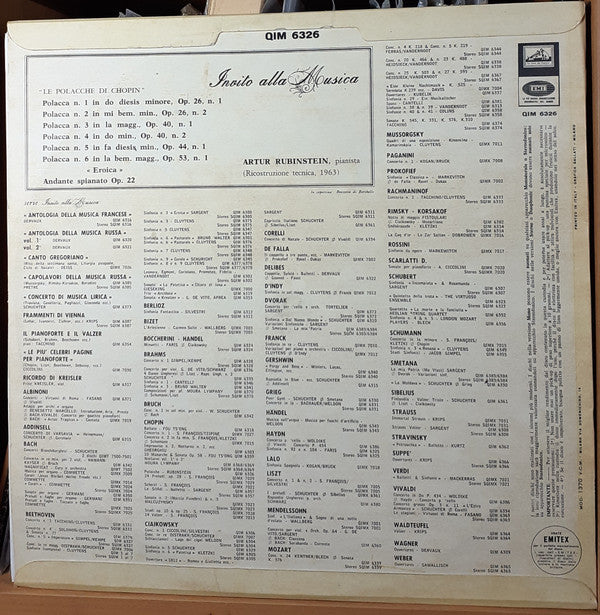 Frédéric Chopin - Arthur Rubinstein : Le Polacche Di Chopin (LP)
