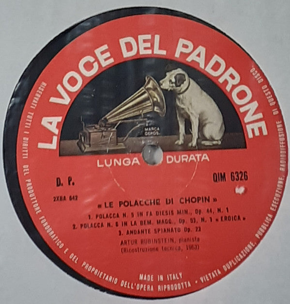 Frédéric Chopin - Arthur Rubinstein : Le Polacche Di Chopin (LP)