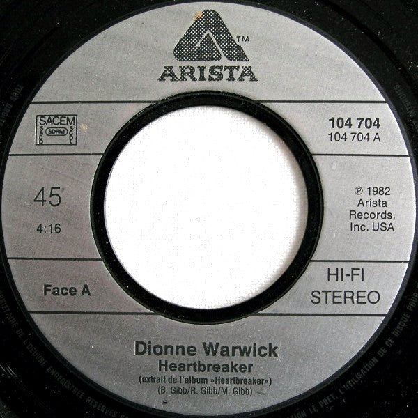Dionne Warwick : Heartbreaker (7", Single)