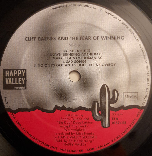 Cliff Barnes And The Fear Of Winning : The Record That Took 300 Million Years To Make (LP, Album)