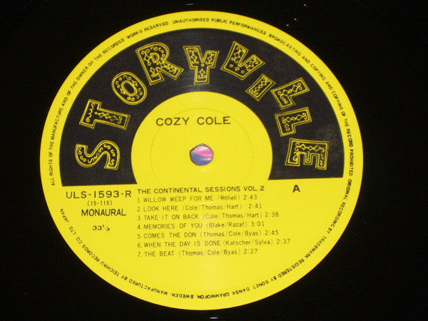 Various : The Continental Sessions Volume 2  (LP, Mono)