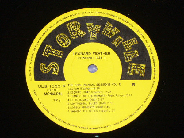 Various : The Continental Sessions Volume 2  (LP, Mono)