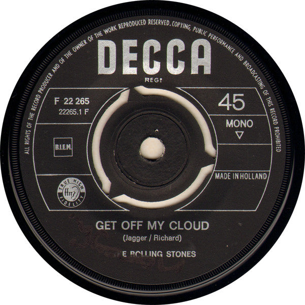 The Rolling Stones : Get Off Of My Cloud / I'm Free (7", Single, Mono, Gre)