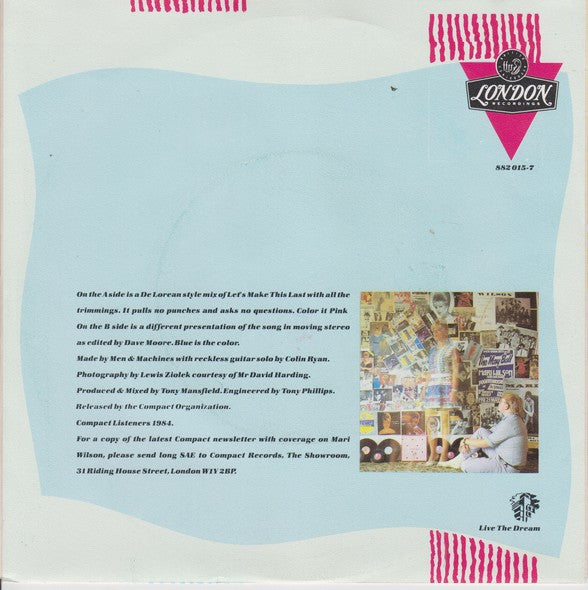 Mari Wilson : Let's Make This Last (7")