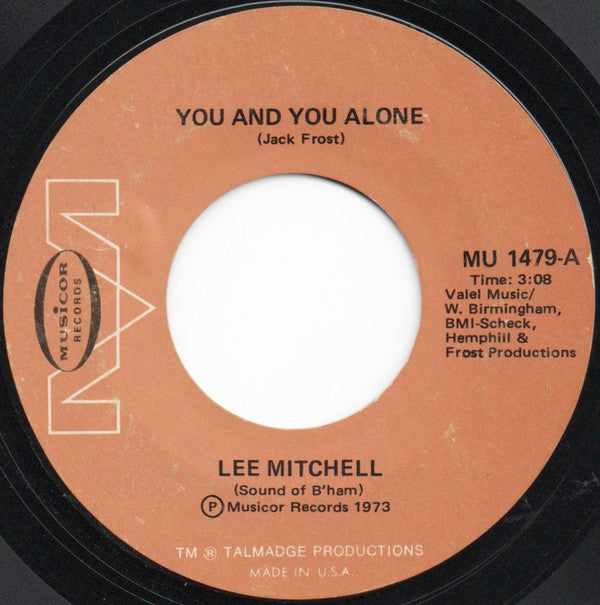 Lee Mitchell : You And You Alone (7", Styrene)