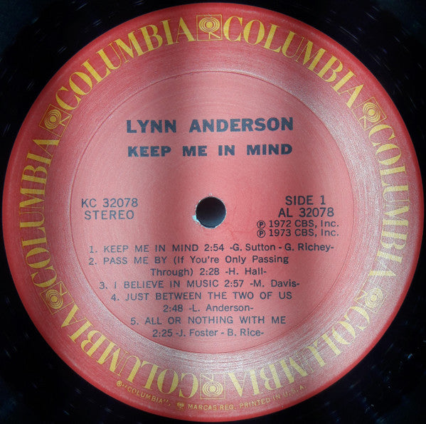 Lynn Anderson : Keep Me In Mind (LP, Album, San)