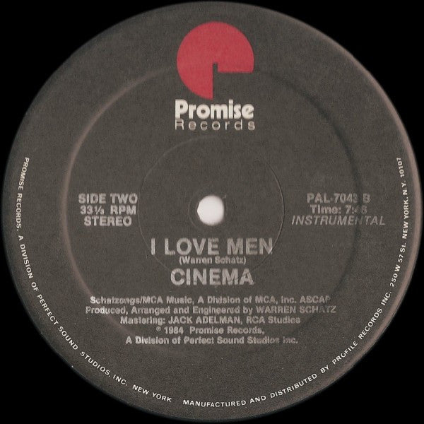 Cinema (2) : I Love Men (12")