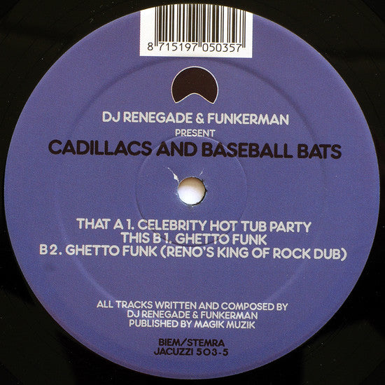 DJ Renegade & Funkerman : Cadillacs And Baseball Bats (12")