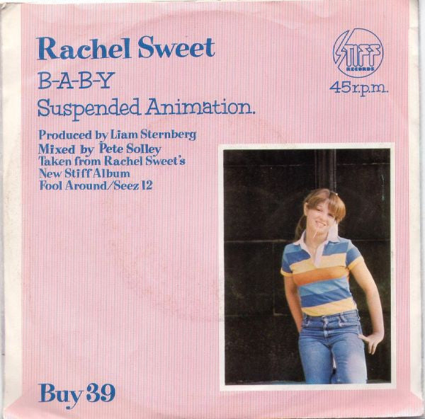 Rachel Sweet : B-A-B-Y / Suspended Animation (7", Single)