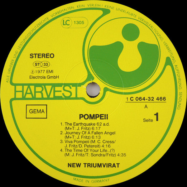 New Triumvirat* : Pompeii (LP, Album, Gat)