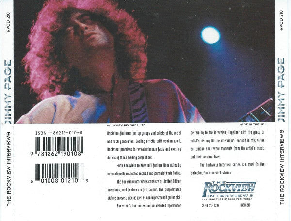 Jimmy Page : An Interview With Jimmy Page (CD, Unofficial)
