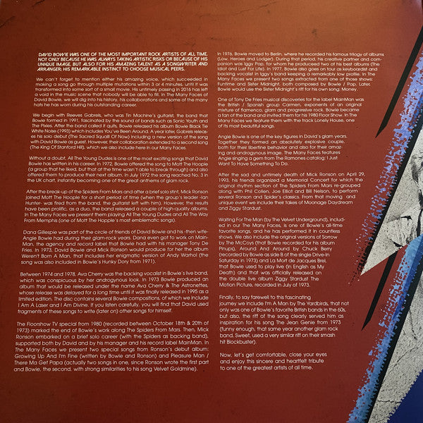 Various : The Many Faces Of David Bowie - A Journey Through The Inner World Of David Bowie (LP, Comp, Red + LP, Comp, Blu + Ltd, RE, Gat)