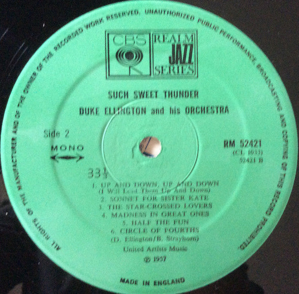 Duke Ellington And His Orchestra : Such Sweet Thunder (LP, Album, Mono)