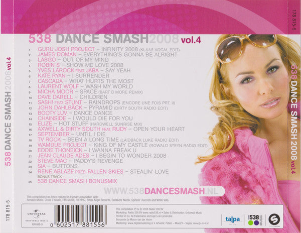 Various : 538 Dance Smash 2008 Vol. 4 (CD, Comp)