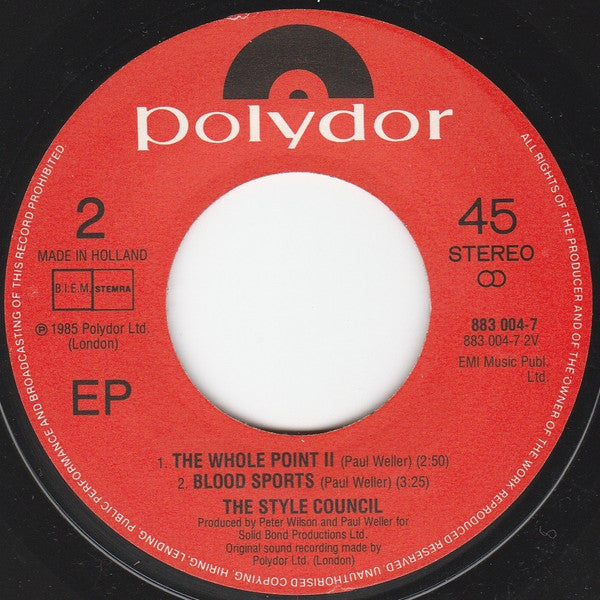 The Style Council : Walls Come Tumbling Down! (7", EP)